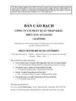 BẢN CÁO BẠCH CÔNG TY CỔ PHẦN XUẤT NHẬP KHẨU THỦY SẢN AN GIANG pptx