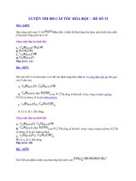 LUYỆN THI ĐH CẤP TỐC HÓA HỌC – ĐỀ SỐ 13 ppsx