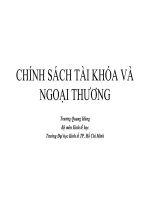 CHÍNH SÁCH TÀI KHÓA VÀ NGỌAI THƯƠNG doc