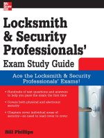 LOCKSMITH AND SECURITY PROFESSIONALS’ EXAM STUDY GUIDE phần 1 doc