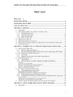 Nghiên cứu công nghệ nhận dạng tiếng nói tiếng việt và ứng dụng