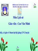 Giáo án điện tử tiểu học môn lịch sử: Lịch sử lớp 5 ppt