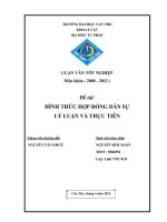 hình thức hợp đồng dân sự  lý luận và thực tiễn