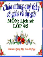 Giáo án điện tử tiểu học môn lịch sử: Quang Trung đại phá quân Thanh pps