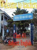 Giáo án điện tử tiểu học:tiếng anh lớp 5 UNIT 7.4 doc