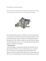 Các chế độ làm việc của bộ chế hoà khí ppt