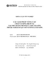 các giải pháp nâng cao chất lượng dịch vụ tại nhà hàng café sài gòn thuộc khách sạn movenpick sài gòn