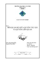Khóa luận tốt nghiệp mối quan hệ giữa quyền tác giả và quyền liên quan