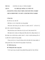 CHƯƠNG VII: ĐỊA LÝ NÔNG NGHIỆP VAI TRÒ, ĐẶC ĐIỂM, CÁC NHÂN TỐ ẢNH HƯỞNG TỚI SỰ PHÁT TRIỂN, PHÂN BỐ NÔNG NGHIỆP MỘT SỐ HÌNH THỨC TỔ CHỨC LÃNH THỔ NÔNG NGHIỆP doc