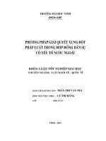 phương pháp giải quyết xung đột pháp luật trong hợp đồng dân sự có yếu tố nước ngoài