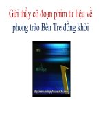 Giáo án điện tử tiểu học môn lịch sử: Phong trào Bến Tre Đồng Khởi ppt