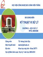Kỹ thuật vi xử lý- chương 2: Bộ xử lý intel 8086/8088 pot
