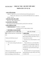 Tiết 19:CHỌN SỰ VIỆC, CHI TIẾT TIÊU BIỂU TRONG BÀI VĂN TỰ SỰ docx