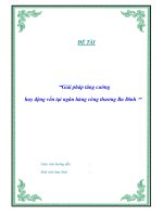 Đề tài “Giải pháp tăng cường huy động vốn tại ngân hàng công thương Ba Đình” docx