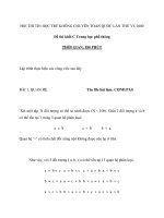 HỘI THI TIN HỌC TRẺ KHÔNG CHUYÊN TOÀN QUỐC LẦN THỨ VI, 2000 Đề thi khối C doc