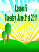 Giáo án điện tử tiểu học môn tiếng anh: Tiếng anh lớp 2 pdf