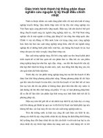 Giáo trình hình thành hệ thống phân đoạn nghiên cứu nguyên lý kỹ thuật điều chỉnh nhiệt p1 ppt