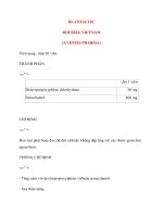 Lý thuyết y khoa: Tên thuốc DI-ANTALVIC ROUSSEL VIETNAM pot