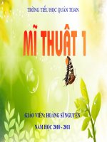 Giáo án điện tử tiểu học: Mỹ thuật lớp 1 pptx