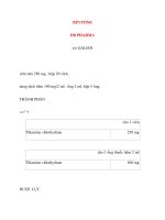 Lý thuyết y khoa: Tên thuốc BÉVITINE DB PHARMA pdf