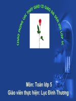 Giáo án điện tử tiểu học: Nhân một số thập phân với 10-100-1000 potx