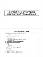 Chương 6-chất kết dính hữu cơ và bê tông asphalt pptx