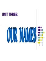 Giáo án điện tử tiểu học môn tiếng Anh: Our names ppt