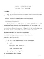 CHƯƠNG I: MỆNH ĐỀ –TẬP HỢP ppsx