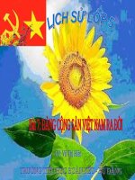 Giáo án điện tử tiểu học môn lịch sử: Lịch sử lớp5 doc