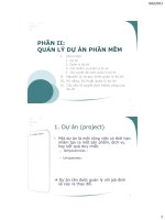 PHẦN II: QUẢN LÝ DỰ ÁN PHẦN MỀM ppsx