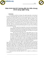 Giáo trình kinh tế: Hướng dẫn tìm hiểu chung về tín dụng ngân hàng phần 1 doc
