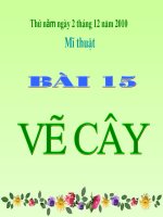 Giáo án điện tử tiểu học: Mỹ thuật vẽ cây docx