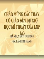 Giáo án điện tử tiểu học: Mỹ thuật lớp 1 potx