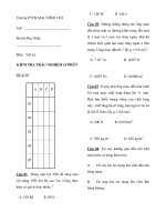 Đề kiểm tra trắc nghiệm HKII đề 3 và 4 potx