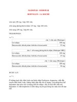 Lý thuyết y khoa: Tên thuốc MADOPAR - MODOPAR HOFFMANN - LA ROCHE ppsx