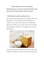 Những chất phụ gia có hại trong thực phẩm potx