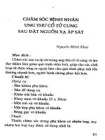 Chăm sóc và điều trị triệu chứng cho bệnh nhân ung thư part 7 pps