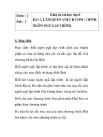 LÀM QUEN VỚI CHƯƠNG TRÌNH NGÔN NGỮ LẬP TRÌNH pptx