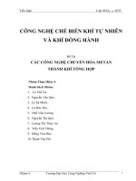 CÔNG NGHỆ CHẾ BIẾN KHÍ TỰ NHIÊN pot