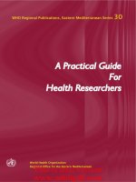 A Practical Guide for Health Researchers - part 1 pot