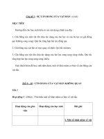 Chủ đề 3 : SỰ CÂN BẰNG CỦA VẬT RẮN (4 tiết) pps