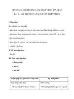 CHƯƠNG X: MÔI TRƯỜNG VÀ SỰ PHÁT TRIỂN BỀN VỮNG potx