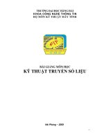 Bài giảng kỹ thuật truyền số liệu