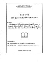 Xây dựng hệ thống thông tin góp phần phục vụ công tác giám sát, đánh gia chất lượng công việc và thời gian làm việc của công chức tỉnh Quảng Trị