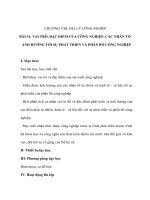 BÀI 31: VAI TRÒ, ĐẶC ĐIỂM CỦA CÔNG NGHIỆP, CÁC NHÂN TỐ ẢNH HƯỞNG TỚI SỰ PHÁT TRIỂN VÀ PHÂN BỐ CÔNG NGHIỆP pptx