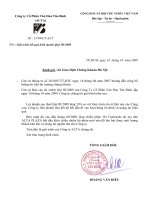 Giải trình kết quả kinh doanh quý 3 năm 2009 của Công ty Cổ Phần Văn Hoá Tân Bình (ALTA) pdf