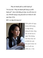 Phụ nữ thành phố sợ nhất bệnh gì? pdf