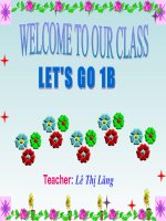 Giáo án điện tử tiểu học môn tiếng Anh: Let''''s go 1B ppsx