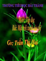 Giáo án điện tử tiểu học: Tập đọc bầu trời xanh của tôi docx