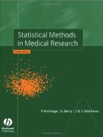 Statistical Methods in Medical Research - part 1 pptx